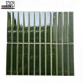 Zellige Tiles Green Gradient Bar Strip Porcelain Tile Moroccan Zelij Tiles Ceramic Mosaic Tiles for Kitchen Bathroom Shower