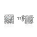 Moissanite Earrings 925 Sterling Silver Earrings Cushion Cut Bride Earrings for Lady