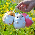 Cartoon Cute Little Hamster Doll Stuffed Animal Toys Hamste Plush Keychains Toys Fat Mouse Pendant Hamster Keychain Purse Charm