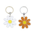 Cute Daisy Flower Keychain Metal Key Chains Enamel Keyring Kawaii Bag Charm Pendant Car Key Ring DIY Keychain Flower Accessories
