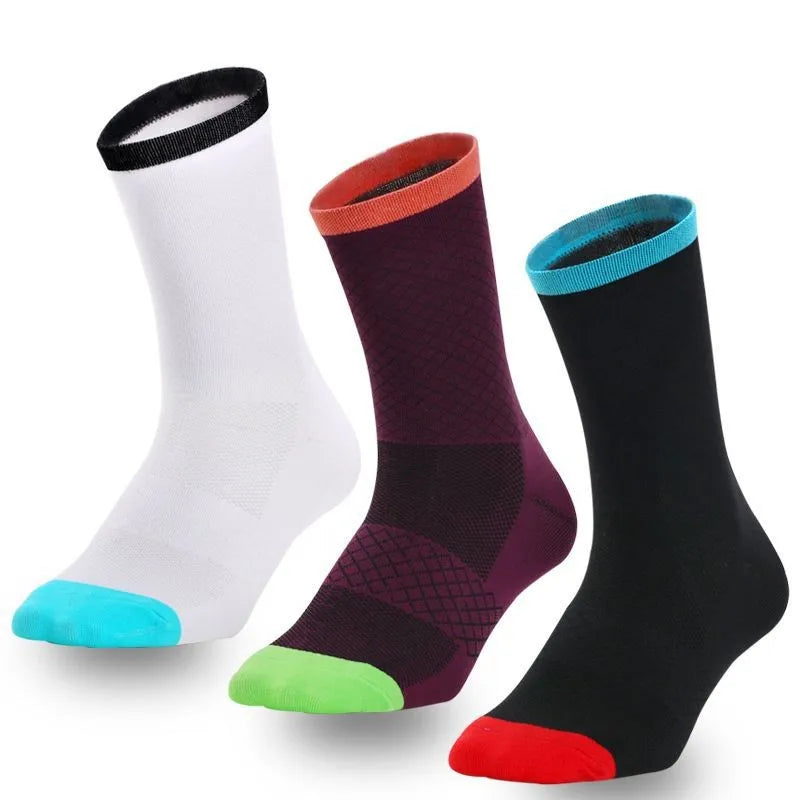 Custom logo No Pilling Sweat Sport Athletic Compression Men Running Bike Cycling Socks