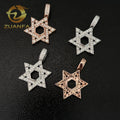 Fast Shipping Iced Out Moissanite Hip Hop Jewelry Star Pendant Sterling Silver 925 Moissanite Charm Pendant Best Gift