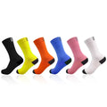 RIDERACE Cycling Socks High Solid Color MTB Bike Socks Breathable Soft Unisex Outdoor Sports Socks for Running Racing Basketball