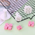 3pcs/set Hydrangea Shape Flower Blossom Mold DIY Sugar Craft Fondant Plunger Cutter Cake Decorating Tools