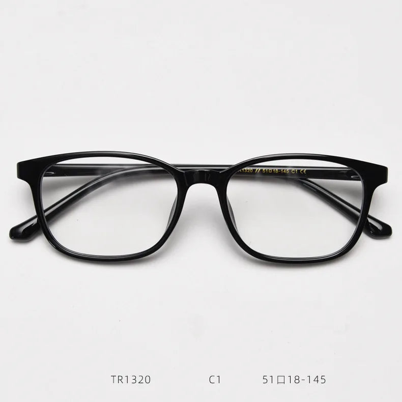 Retro TR90 Square Large Frame Glasses Frame Women's Anti Blue Light Eyewear Girls New Fashion Style Eyeglasses Frame