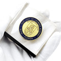 LUCITE COIN EMBEDMENTS Customized Logo Enamel Color Filling Metal Challenge Coin