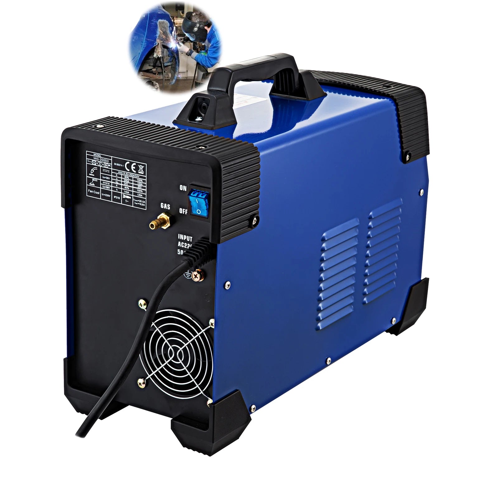 Factory Welding Normal Thin Steel Mig Welder Welding Machine MIG-200 MIG/TIG/Stick Arc 3-in-1 Inverter Welder Mig Welder 200a