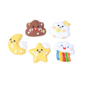 Kawaii Weather Theme Moon Cloud Moon Design Resin Cabochon Keyring Jewelry Accessories