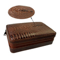 Vanace Customized Cigar Case Portable Cedar Wood Lining Cigar Humidor Box Travel Leather Storage Bag