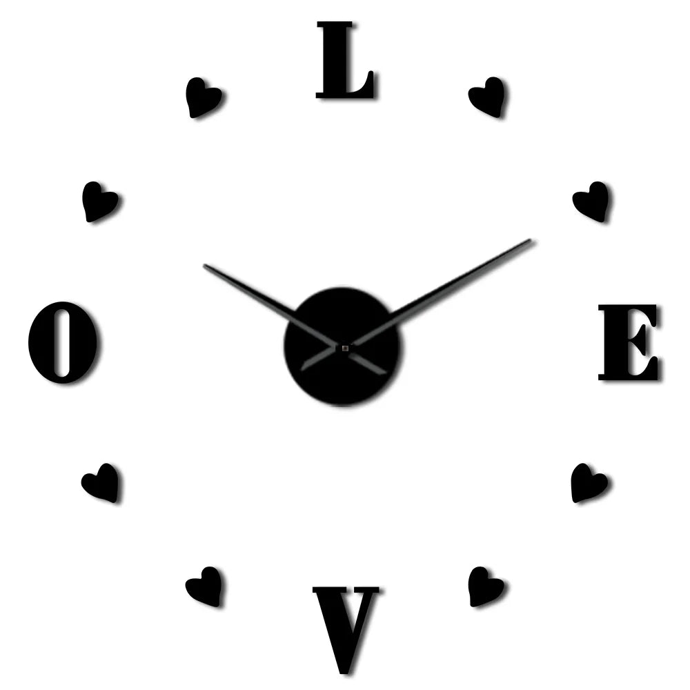 Acrylic 3D Decorative Wall Stickers DIY Clock Bedroom Living Room Mirror Silent Wall Clock
