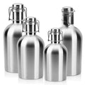Custom Logo Stainless Steel Leak Proof Flip Top 2 Liter Single Walled Beer Keg 64oz Beer Growler With Swing