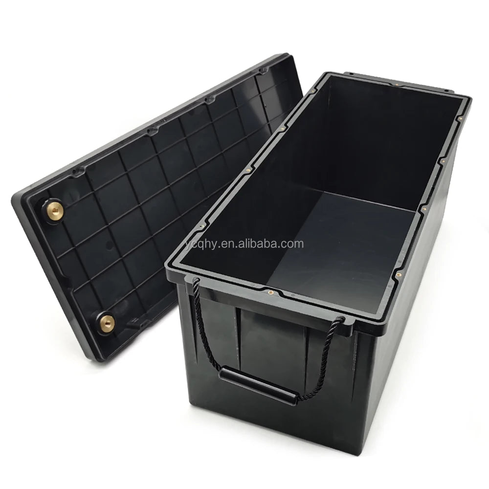 QHY ES 12-200 12v 200ah Solar Power System Battery Pack Waterproof ABS Black Lifepo4 Empty Lithium Battery Case with Screws