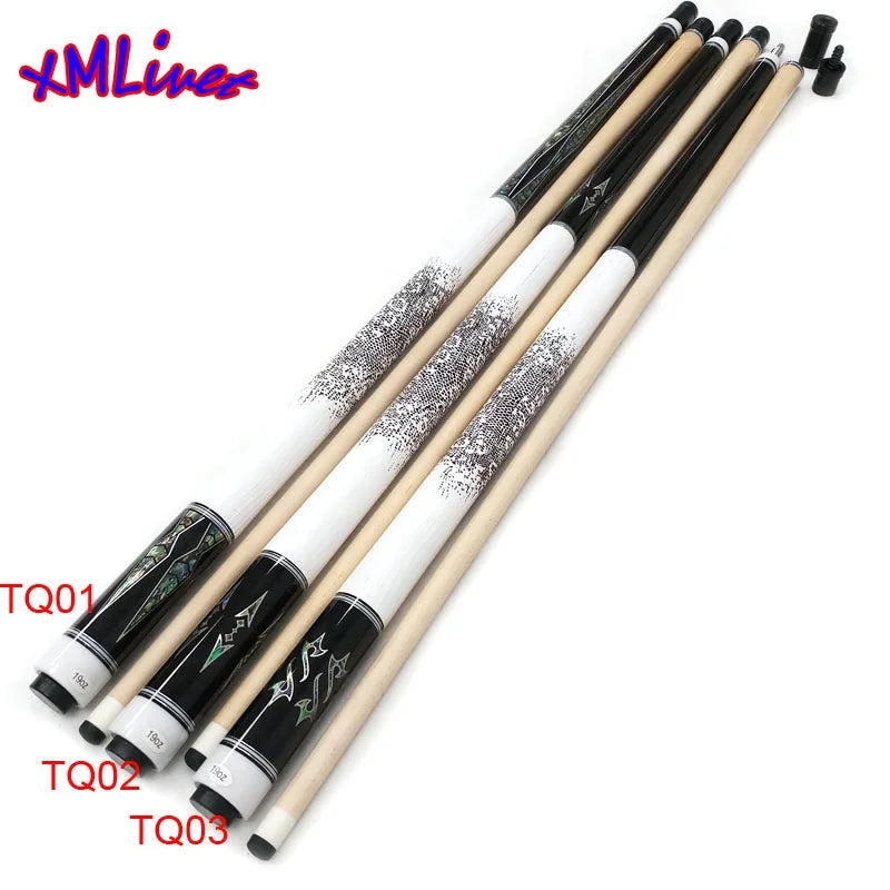 Xmlivet Professional Real Shell Inlay Pool Cues with Lizard Leather Grips Handmade Customized Billiards Cue Stick Wholesale
