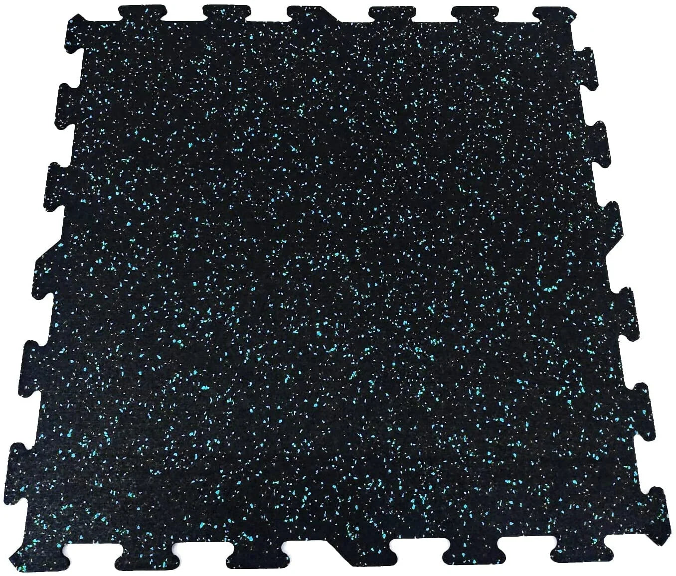 0.6'' Thick Modern Rubber Interlocking Tiles Gym Flooring 48.5cm X 48.5cm Heavy Duty Pro Safety Shock Absorbent Floor Tile