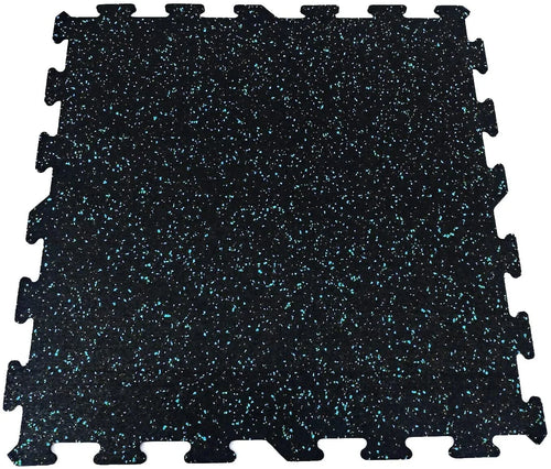0.6'' Thick Modern Rubber Interlocking Tiles Gym Flooring 48.5cm X 48.5cm Heavy Duty Pro Safety Shock Absorbent Floor Tile