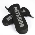 Skiing Gloves Black Mittens Goat Leather Ski Mitten Mens Gauntlet Gloves Sport Long Cuff Ski Gloves Waterproof