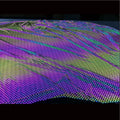 Custom Any Designs Safety Black Mesh High Elastic Spandex Rainbow Print Reflective Fabric Material  for Sport Yoga Clothing