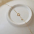 14K Gold Plated Rhodium Plated Zircon Charm Fine 925 Sterling Silver Jewelry U-shaped Horseshoe Bracelet Women