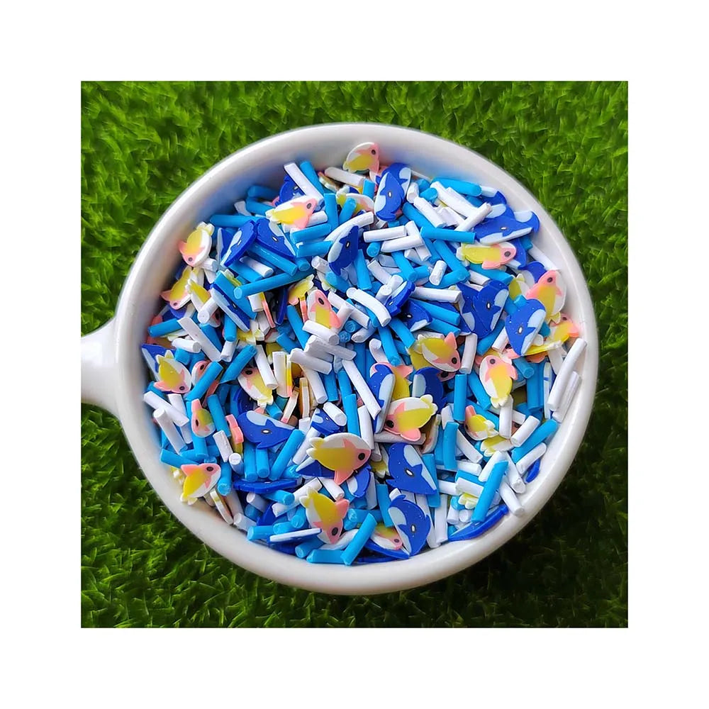 Mixed Designs Cute Fish Polymer Clay Sprinkles for Crafts Slime Filling Material DIY Nail Art Decoration Accessories