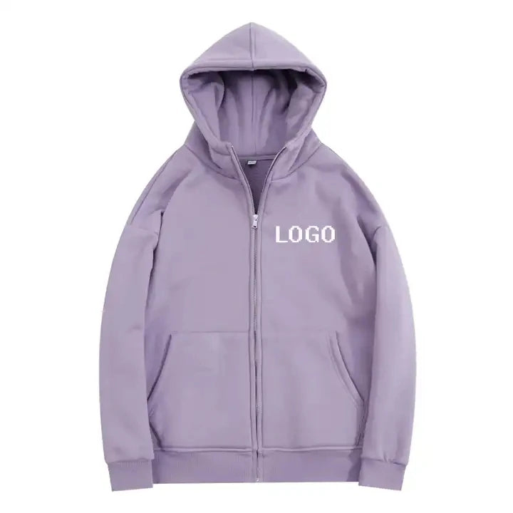 Custom Zip up Hoodies 400GSM Hoodies With Zipper Dtg Printing Zip Hoodies