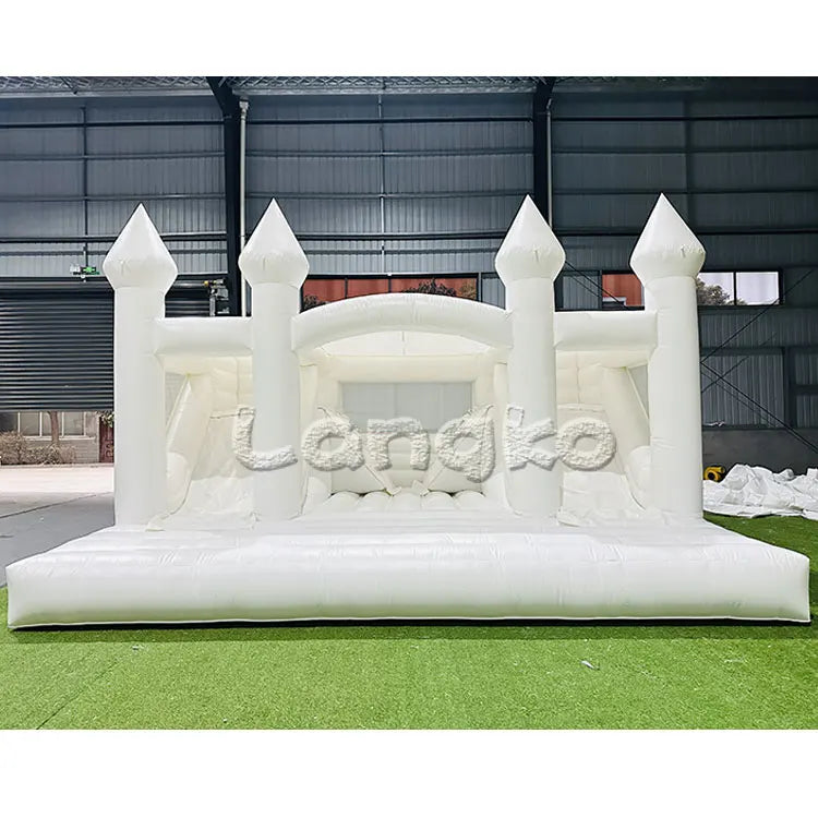 Castillo Inflable Blanco Party Rental Inflatable Bounce With Pool White Pastel Bounce House With Ball Pit