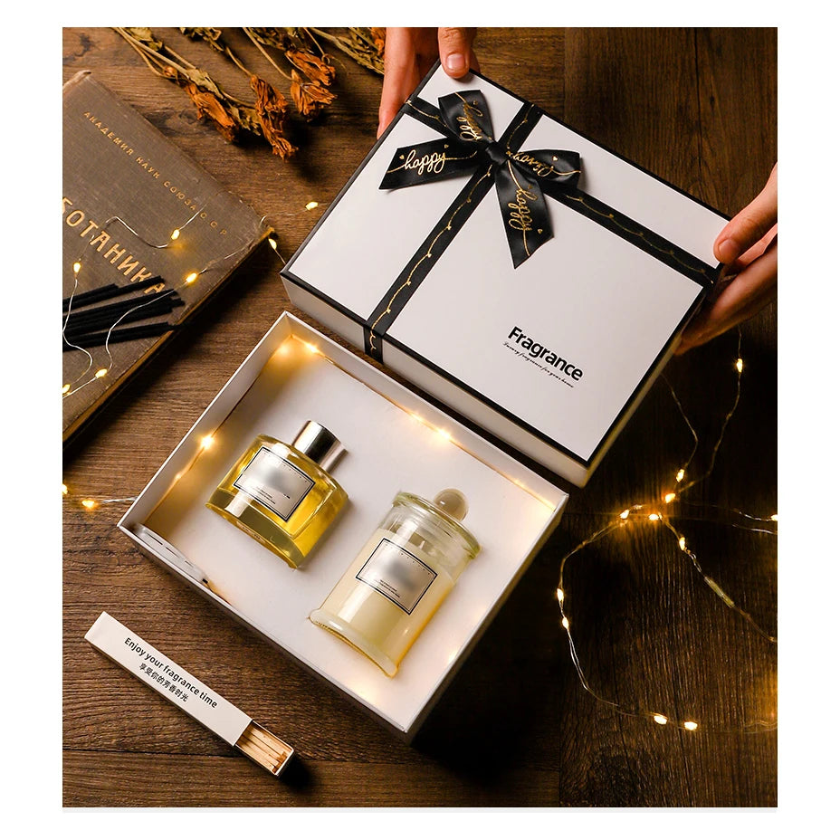 Aromatherapy Candle Gift Set Natural Soy Wax Luxury Aroma Candle Decoration Gift Set Aroma Candles Gift Set