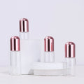 Custom 1ml 2ml 3ml Mini Glass Rose Gold Roll on Bottle Small Size Portable Travel Perfume Oils Cosmetic with Round Aluminum Cap