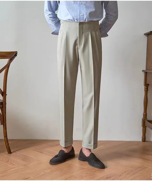 Wholesale New Arrival Men's Black Dress Pants Slim Fit High Stretch  Formal Business Trousers Factory Direct Custom Logo