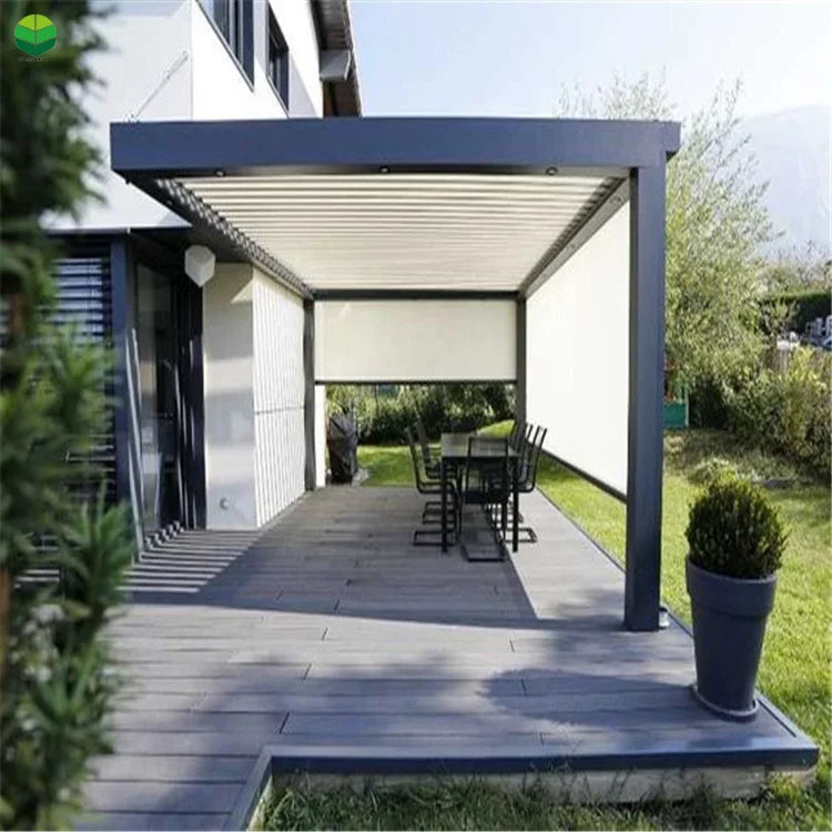 6x3 m Pergolas Bioclimatica Para Exterior Remote Control Louvered Roof Pavilion Pergola Attached to House