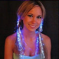 Factory Price Led Hair Extension by Optical Fiber Birthday Toy Light Braid Christmas Party Novelty Decoration Hair