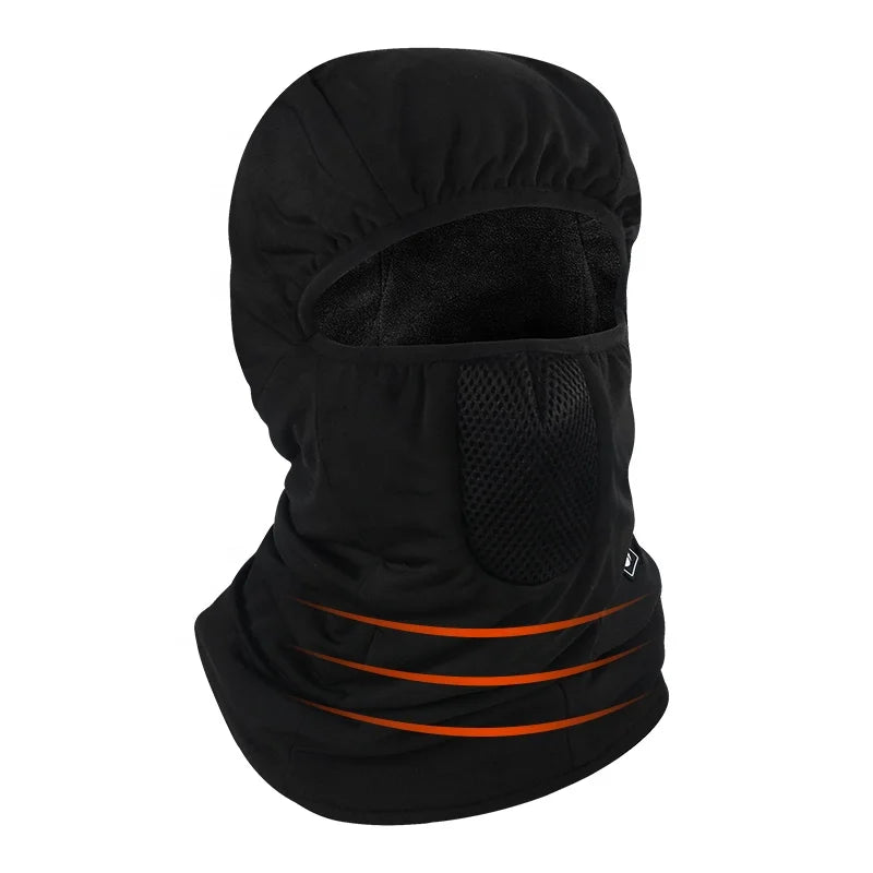 Savior Wholesale Winter Thermal Windproof Rechargeable Battery Motorcycle Riding Skiing Face Mask Heated Balaclava Face Cover