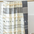 MM Bohemia Boho Geometric Stripe Tassel 100% Cotton Knitted Throw Blanket for Bed Adult