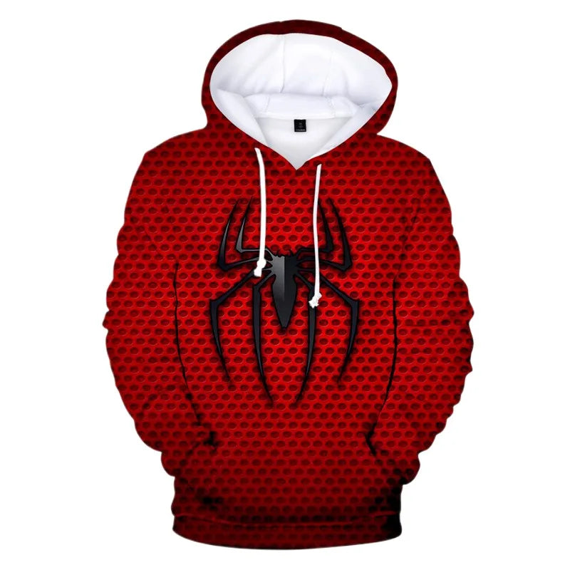 Fitspi Wholesale Custom Spider Design Hoodies 3d Digital Printing Hoodie Sweatshirt Pullover Dropshipping