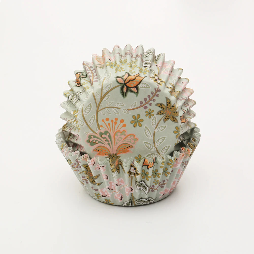 Custom Disposable High Temperature Resistant Grease Proof Food Safe Flower Cupcake Carrier