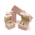 Handmade Custom PU Leather Jewelry Display Box New Pink Square Packaging for Bracelets Earrings and Rings
