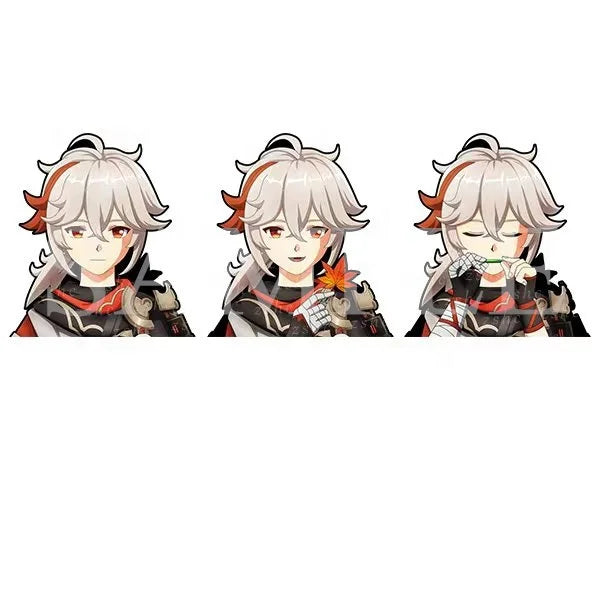 Anime Kazuha Genshin Impact Motion 3D Car Sticker Cartoon Waterproof Decals Home Decor Wall Stickers for Laptop Refrigerator