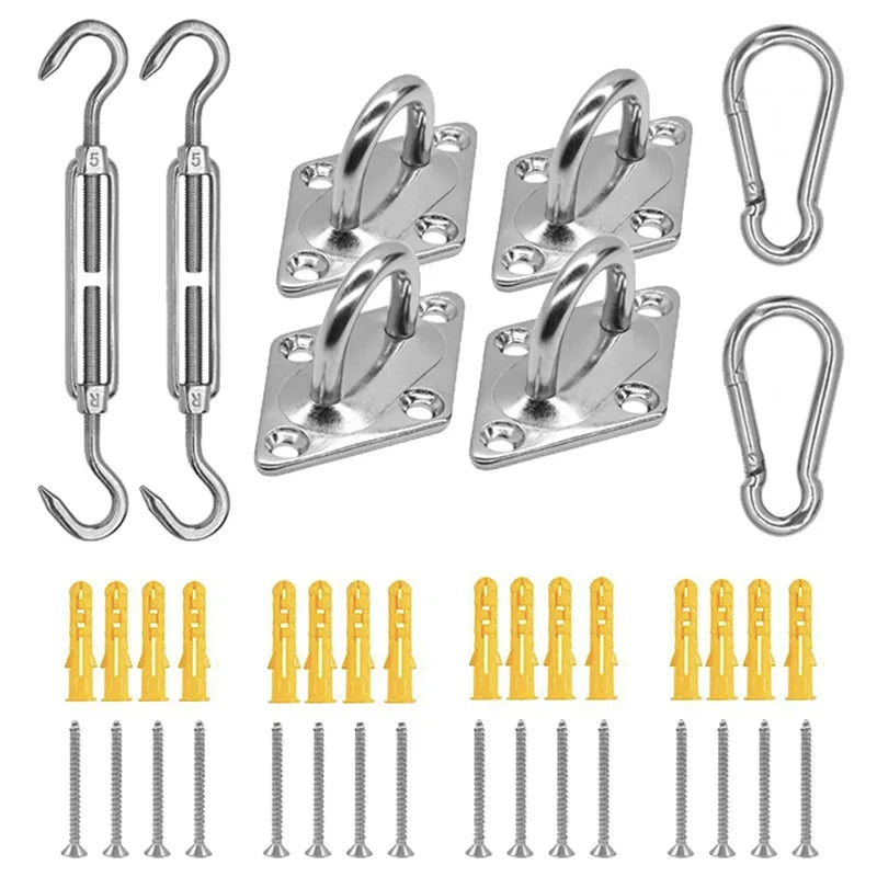 Stainless Steel 304 Installation Accessories Tolls Fo Sun Sails Sunshade Net Tarpaulin Balcony Screen Home Garden Canopy