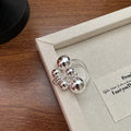 Vintage Handmade Round Big Small Ball Charm Finger Rings for Women Real 925 Sterling Silver Gifts Fine Jewelry