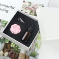 Handmade Porcelain Pink Peony Flower Scented Ceramic Aroma Plaster Car Vent Air Freshener Home Fragrance Essential Oil Diffuser