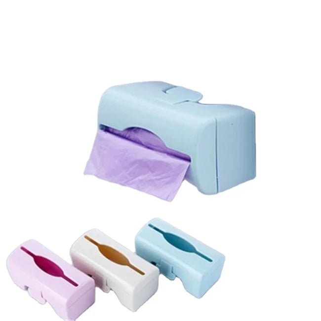 HelloWorld HelloWorld Wall-mounted Garbage Bag Storage Box Container Multi-purpose Kitchen Bathroom Organization Storage