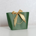 Solid Custom Color Size Ribbon Bowtie Paper Bags for Shopping Clothing Wedding Guest Gifts