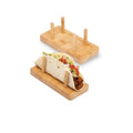 Bamboo Wood Taco Holder Stand Serving Plates Taco Stand Tray CLASSIC Plate Dish Wood Accessories Presents Wooden Sandwich Stack