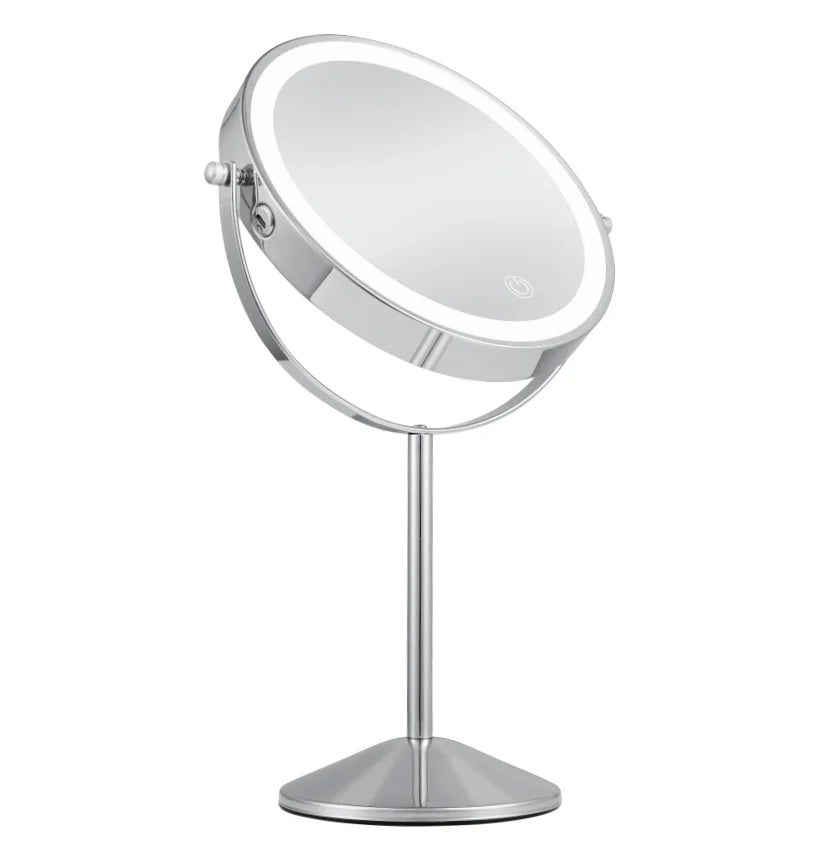 USB Wireless Rechargeable Battery Operated Cosmetic Mirror With Ring Lights Around It