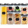 Airtight Pantry Kitchen Organizer 7 Pieces Pack Rice Cereal Dry Food Container Box Air Tight Plastic Food Storage Container Set