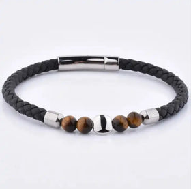 Trendy Stainless Steel Bracelet for Men Women's Jewelry with Laser Engraved Logo Beads for Gifts Weddings Anniversaries Parties