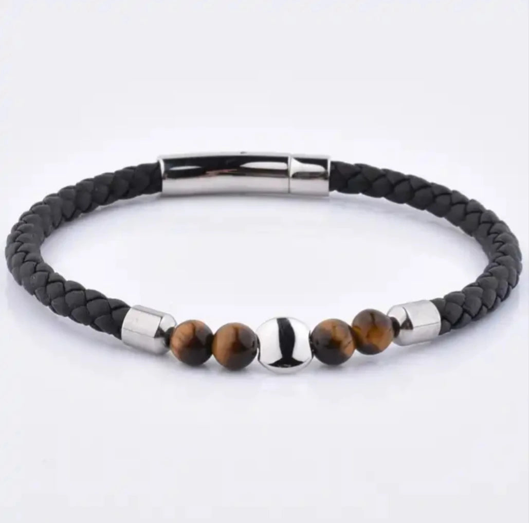 Trendy Stainless Steel Bracelet for Men Women's Jewelry with Laser Engraved Logo Beads for Gifts Weddings Anniversaries Parties