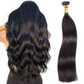 I Tip Human Hair ExtensionsHuman Hair I Tip Extensions 1g/Strand 100g 18Inch #1B Natural Black Keratin  I Tip Real Hair E