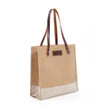 Custom Jute Beach Bag Customised Jute Shopping Tote Bag Leather Handle Manufacturer Wholesale