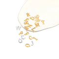 Stainless Steel 12mm Formal English Alphabet Letter Charms Pendants for Earrings Anklet Findings DIY Jewelry Accessories