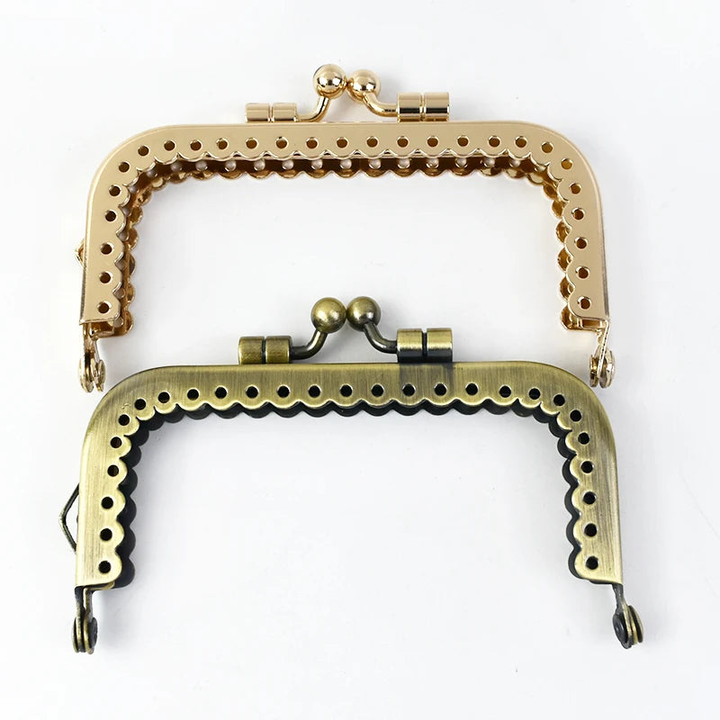 Deepeel AP2410 8.5cm Handbag Hardware Accessories Bag Frame Rippled Edge Decoration Bag Handle
